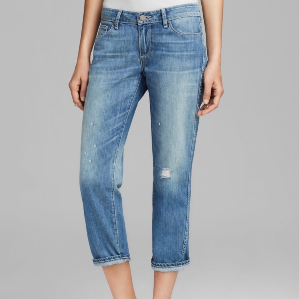 Paige Jimmy Jimmy Crop Jean Sunbaked Distressed 29